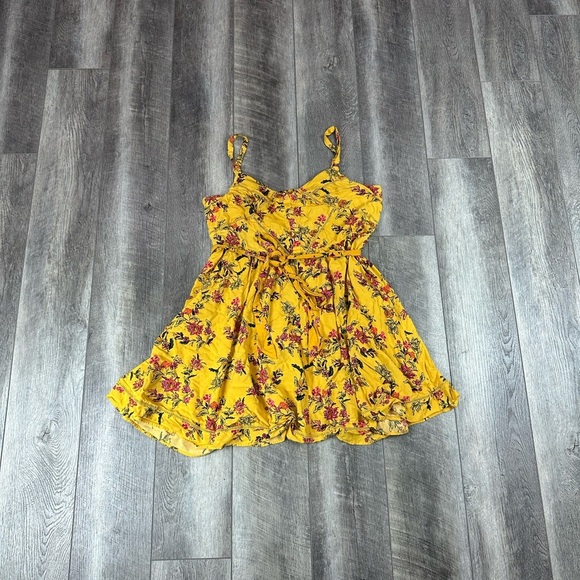 Torrid Mustard Floral Dress - Picture 2 of 13